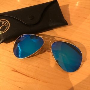Ray Ban Reflective Blue Aviator